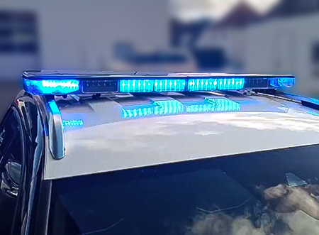 Blaulicht auf Fahrzeug