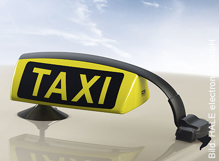 Ein Taxidachzeichen montiert auch ein Dach.